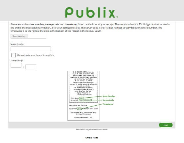 publixsurvey-web-form